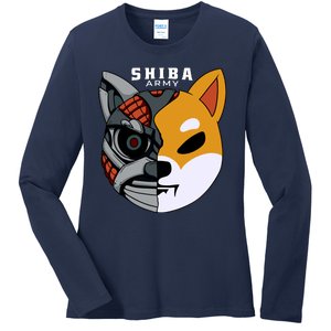 Shiba Army Ladies Long Sleeve Shirt