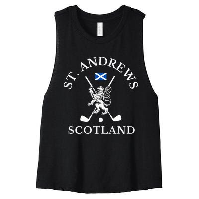 St Andrews Scotland Golf Fan Women's Racerback Cropped Tank