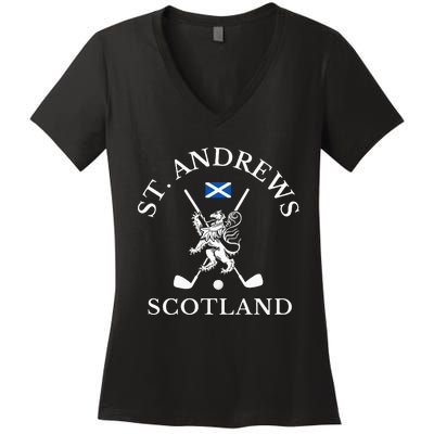 St Andrews Scotland Golf Fan Women's V-Neck T-Shirt