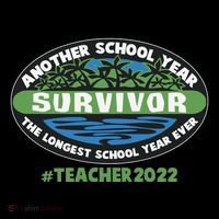 Survivor Another School Year The Longest School Year Ever #Teacher 2022 Stripe Pom Pom Beanie