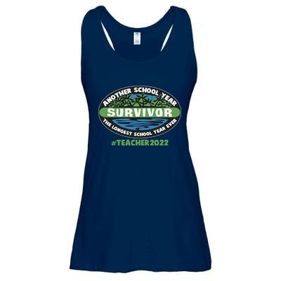 Survivor Another School Year The Longest School Year Ever #Teacher 2022 Ladies Essential Flowy Tank