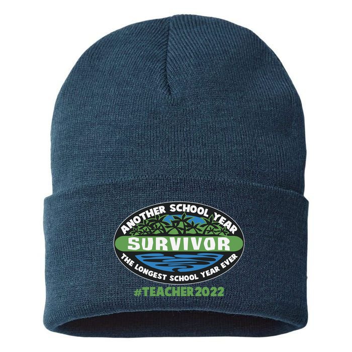 Survivor Another School Year The Longest School Year Ever #Teacher 2022 Sustainable Knit Beanie