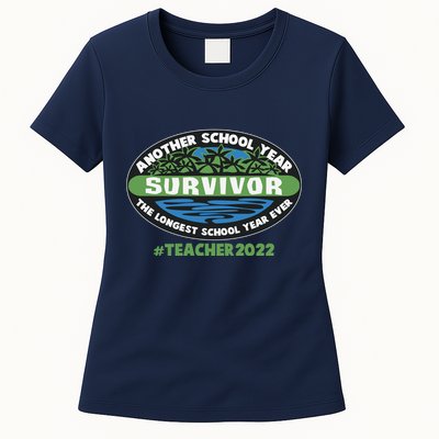 Survivor Another School Year The Longest School Year Ever #Teacher 2022 Womens T-Shirt