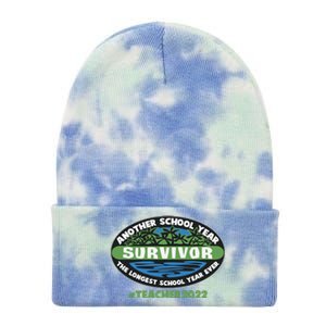 Survivor Another School Year The Longest School Year Ever #Teacher 2022 Tie Dye 12in Knit Beanie