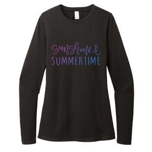 Sunshine And Summertime Funny Summer Saying Fun In The Sun Meaningful Gift Womens CVC Long Sleeve Shirt