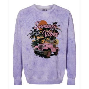 Summer Aesthetic Colorblast Crewneck Sweatshirt