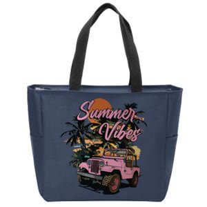 Summer Aesthetic Zip Tote Bag