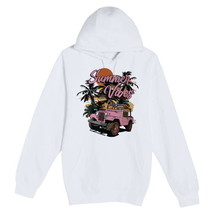 Summer Aesthetic Premium Pullover Hoodie