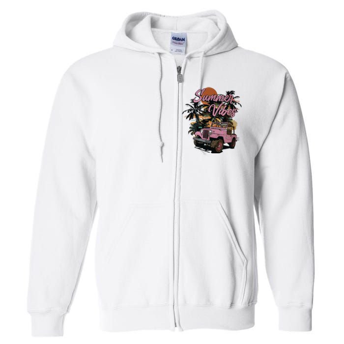 Summer Aesthetic Full Zip Hoodie