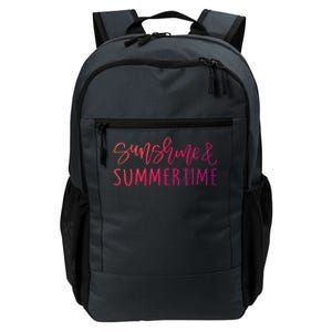 Sunshine And Summertime Funny Summer Saying Fun In The Sun Meaningful Gift Daily Commute Backpack