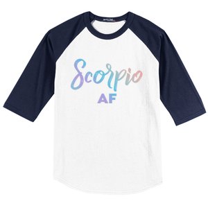 Scorpio Af / Scorpio Astrology Sign / Scorpio Birthday Month Great Gift Baseball Sleeve Shirt