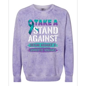 Stand Against Sexual Assault & Domestic Violence Awareness Colorblast Crewneck Sweatshirt