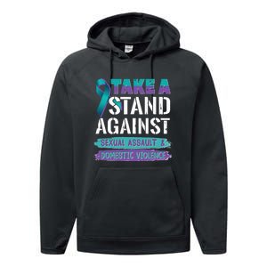 Stand Against Sexual Assault & Domestic Violence Awareness Performance Fleece Hoodie