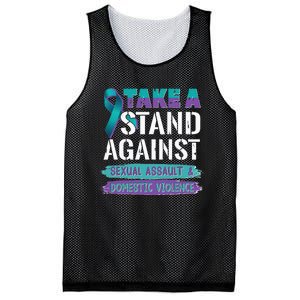 Stand Against Sexual Assault & Domestic Violence Awareness Mesh Reversible Basketball Jersey Tank