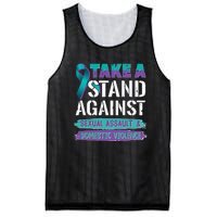 Stand Against Sexual Assault & Domestic Violence Awareness Mesh Reversible Basketball Jersey Tank