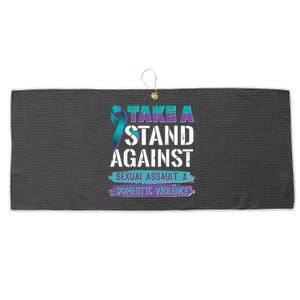 Stand Against Sexual Assault & Domestic Violence Awareness Large Microfiber Waffle Golf Towel