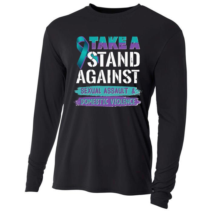 Stand Against Sexual Assault & Domestic Violence Awareness Cooling Performance Long Sleeve Crew