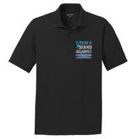 Stand Against Sexual Assault & Domestic Violence Awareness PosiCharge RacerMesh Polo