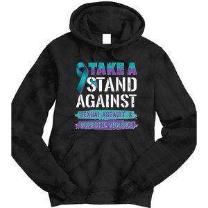 Stand Against Sexual Assault & Domestic Violence Awareness Tie Dye Hoodie