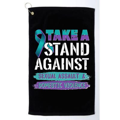 Stand Against Sexual Assault & Domestic Violence Awareness Golf Towel