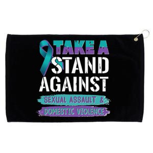 Stand Against Sexual Assault & Domestic Violence Awareness Grommeted Golf Towel