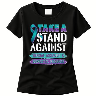 Stand Against Sexual Assault & Domestic Violence Awareness Womens T-Shirt