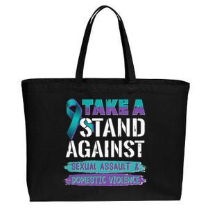 Stand Against Sexual Assault & Domestic Violence Awareness Cotton Canvas Jumbo Tote