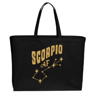 Scorpio Af / Scorpio Birthday Constellation And Horoscope Gift Cotton Canvas Jumbo Tote