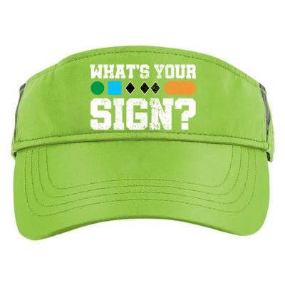 Ski And Snowboard Whats Your Sign? Winter Sport Funny Gift Adult Drive Performance Visor