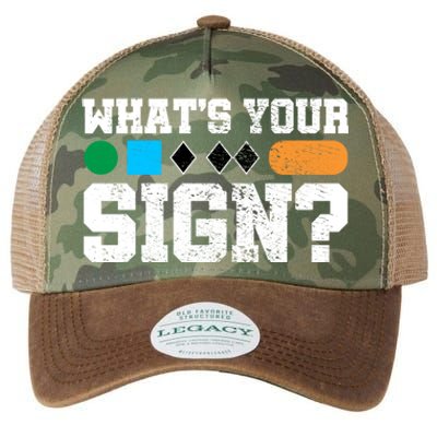 Ski And Snowboard Whats Your Sign? Winter Sport Funny Gift Legacy Tie Dye Trucker Hat