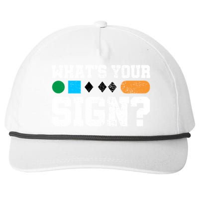 Ski And Snowboard Whats Your Sign? Winter Sport Funny Gift Snapback Five-Panel Rope Hat