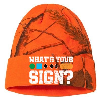 Ski And Snowboard Whats Your Sign? Winter Sport Funny Gift Kati Licensed 12" Camo Beanie