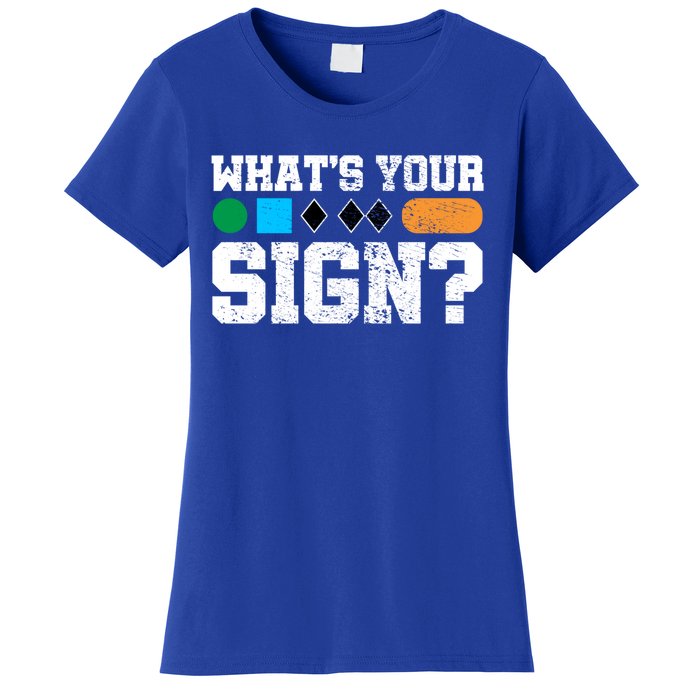 Ski And Snowboard Whats Your Sign? Winter Sport Funny Gift Women's T-Shirt