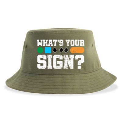 Ski And Snowboard Whats Your Sign? Winter Sport Funny Gift Sustainable Bucket Hat