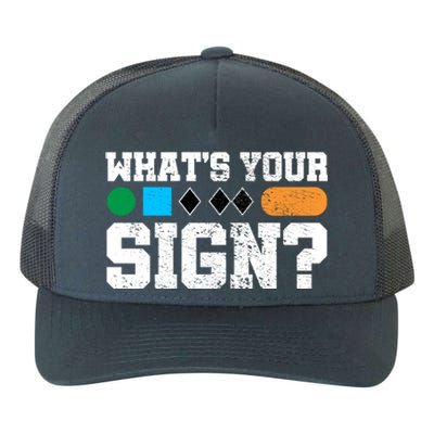 Ski And Snowboard Whats Your Sign? Winter Sport Funny Gift Yupoong Adult 5-Panel Trucker Hat