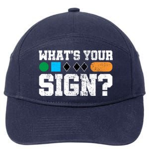 Ski And Snowboard Whats Your Sign? Winter Sport Funny Gift 7-Panel Snapback Hat