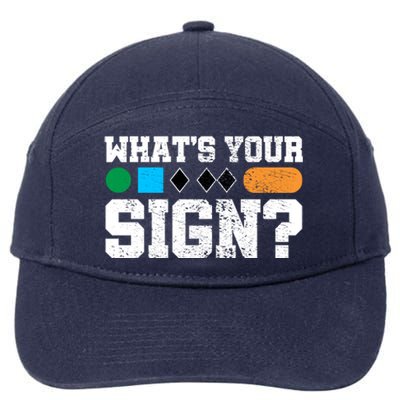 Ski And Snowboard Whats Your Sign? Winter Sport Funny Gift 7-Panel Snapback Hat