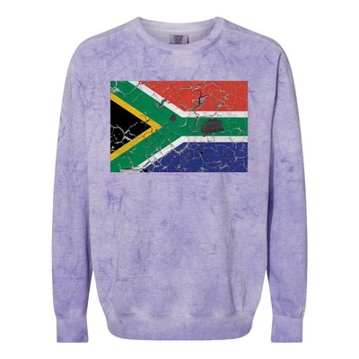 South Africa Stone Flag Colorblast Crewneck Sweatshirt