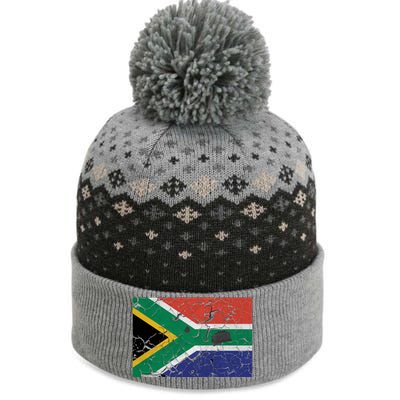 South Africa Stone Flag The Baniff Cuffed Pom Beanie