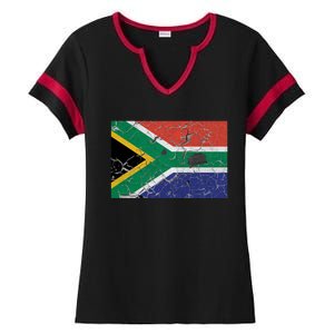 South Africa Stone Flag Ladies Halftime Notch Neck Tee