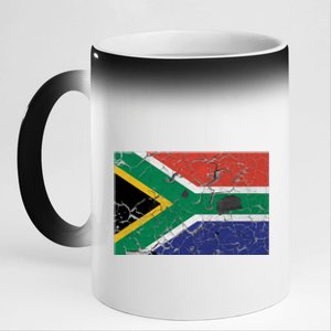 South Africa Stone Flag 11oz Black Color Changing Mug