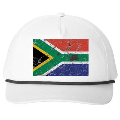 South Africa Stone Flag Snapback Five-Panel Rope Hat