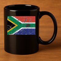 South Africa Stone Flag 11oz C Handle Ceramic Mug