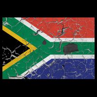 South Africa Stone Flag Drawstring Bag