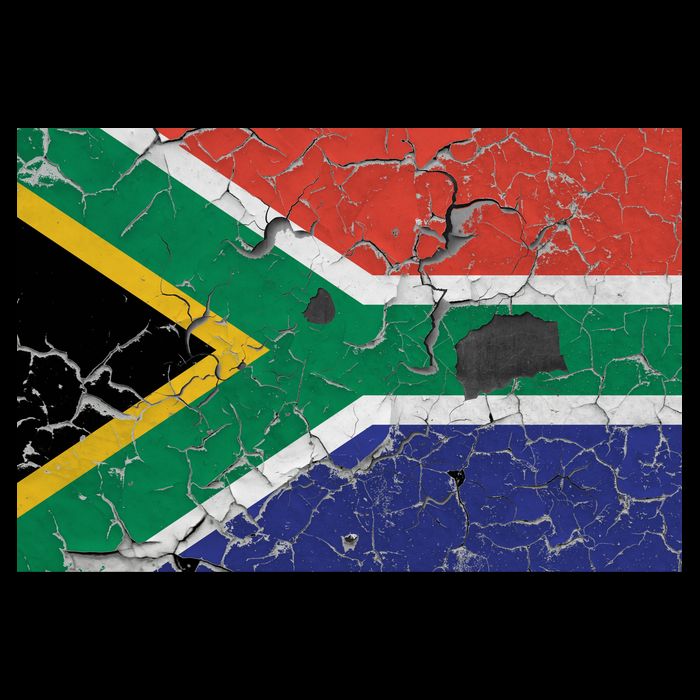 South Africa Stone Flag Drawstring Bag