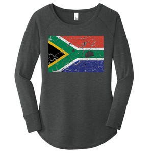 South Africa Stone Flag Women's Perfect Tri Tunic Long Sleeve Shirt