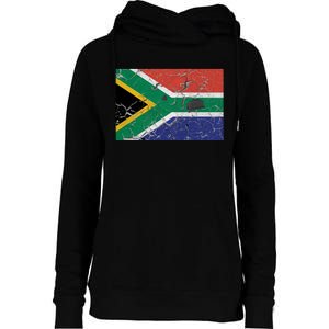 South Africa Stone Flag Womens Funnel Neck Pullover Hood