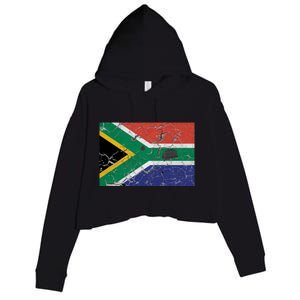 South Africa Stone Flag Crop Fleece Hoodie