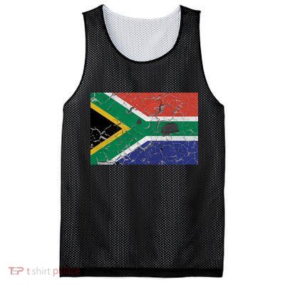 South Africa Stone Flag Mesh Reversible Basketball Jersey Tank