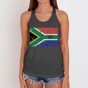 South Africa Stone Flag Women's Knotted Racerback Tank